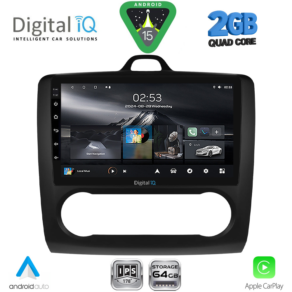Βλησαρούλης Car Center - DIGITAL IQ RSD 1156BL_CPA CLIMA (9inc) MULTIMEDIA TABLET for FORD FOCUS mod. 2005-2012 (BLACK)