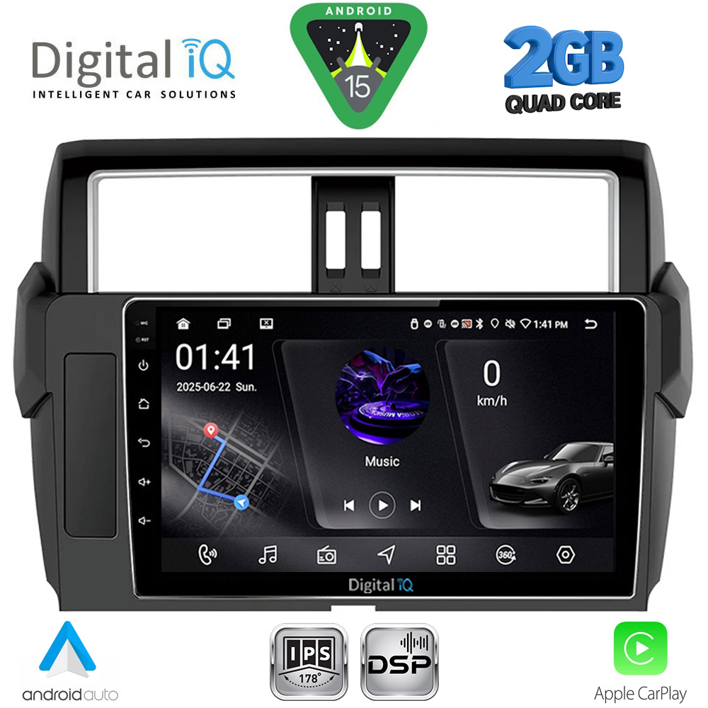 Βλησαρούλης Car Center - DIGITAL IQ RSF 4777_CPA (10inc) MULTIMEDIA TABLET for TOYOTA PRADO mod. 2014-2017