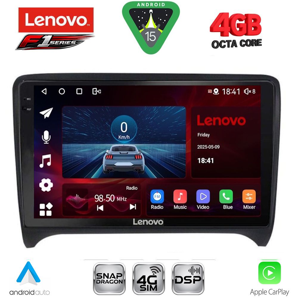 Βλησαρούλης Car Center - LENOVO SSQ 9009_CPA (9inc) MULTIMEDIA TABLET for AUDI TT  mod. 2007-2015