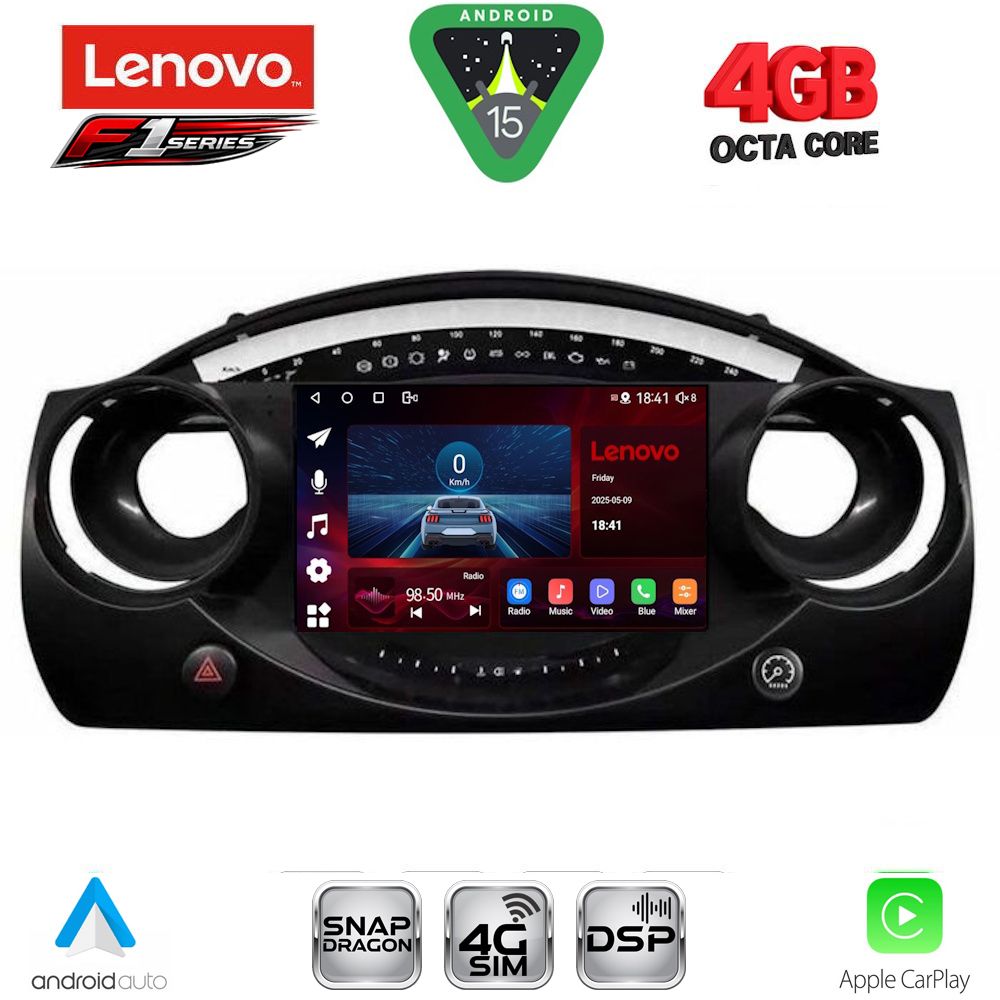 Βλησαρούλης Car Center - LENOVO SSQ 9063_CPA (9inc) MULTIMEDIA TABLET for MINI COOPER (R50-R52-R53) mod. 2000-2006