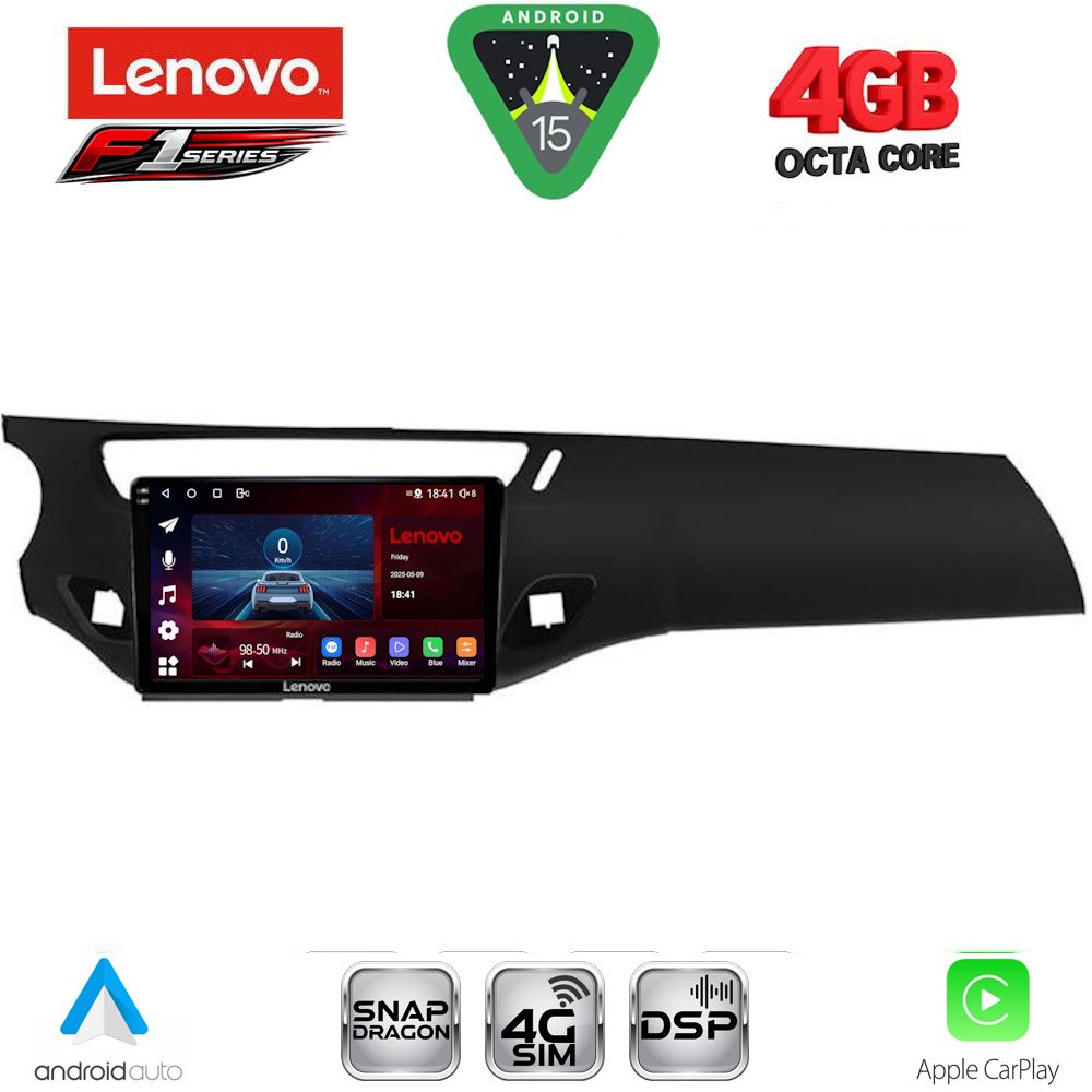 Βλησαρούλης Car Center - LENOVO SSQ 9092BL_CPA (9inc) MULTIMEDIA TABLET for CITROEN C3 - DS3 mod. 2009-2016 (BLACK)