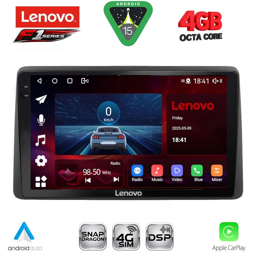 Βλησαρούλης Car Center - LENOVO SSQ 9104_CPA (10inc) MULTIMEDIA TABLET for DACIA DUSTER mod. 2019-2026