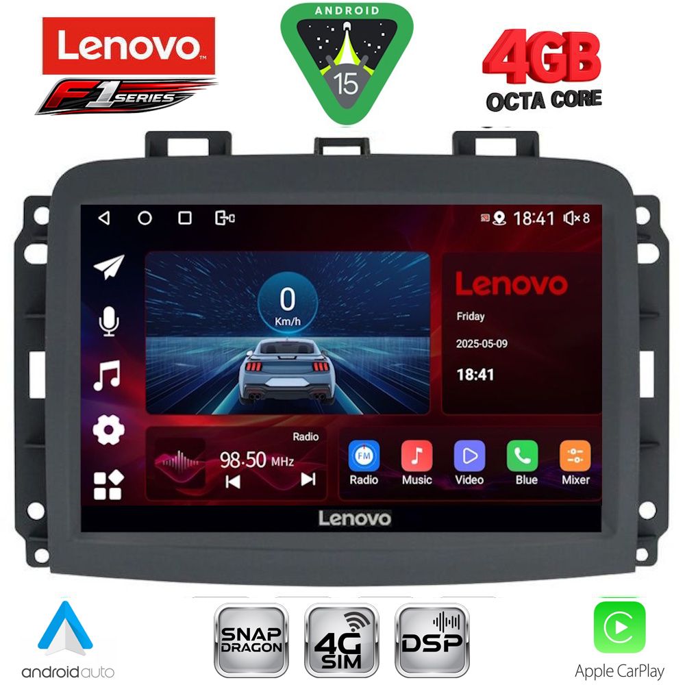 Βλησαρούλης Car Center - LENOVO SSQ 9132_CPA (10inc) MULTIMEDIA TABLET for FIAT 500L mod. 2012-2022