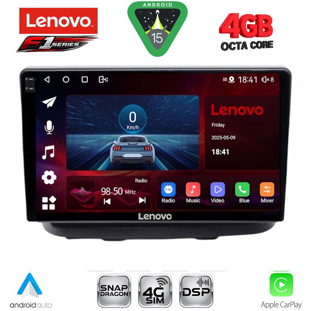 Βλησαρούλης Car Center - LENOVO SSQ 9135_CPA (10inc) MULTIMEDIA TABLET for FIAT DOBLO mod. 2002-2009