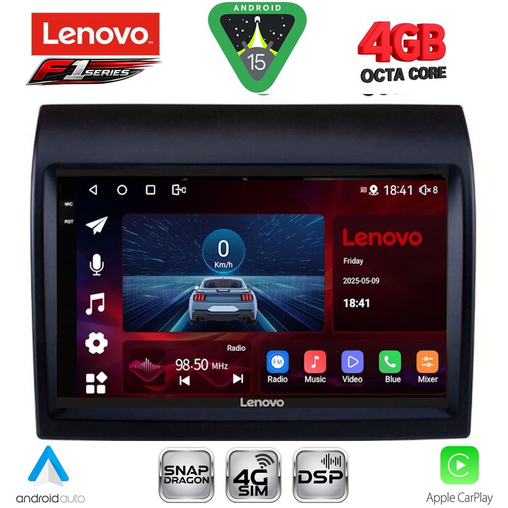 Βλησαρούλης Car Center - LENOVO SSQ 9141_CPA (9inc) MULTIMEDIA TABLET for FIAT DUCATO – CITROEN JUMPER – PEUGEOT BOXER mod. 2011-2021