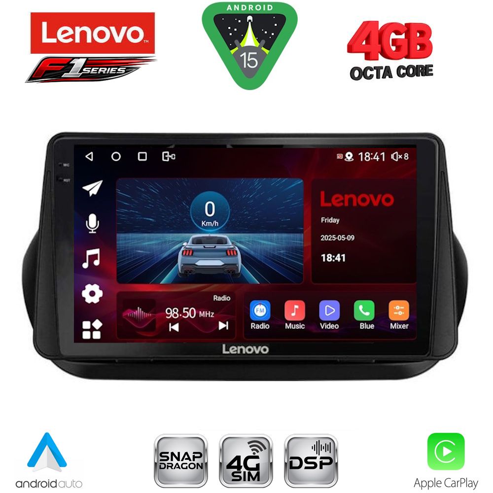 Βλησαρούλης Car Center - LENOVO SSQ 9142_CPA (9inc) MULTIMEDIA TABLET for CITROEN – FIAT – PEUGEOT mod. 2008-2018