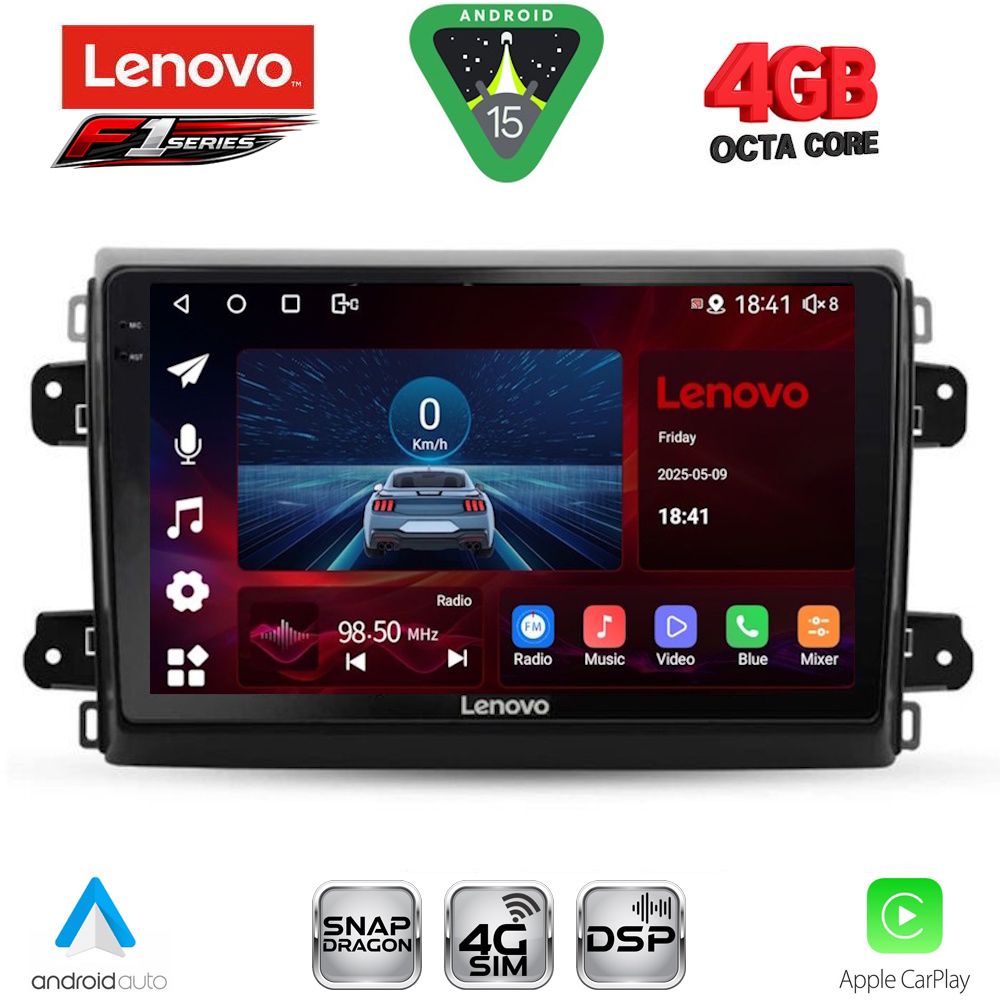 Βλησαρούλης Car Center - LENOVO SSQ 9143_CPA (9inc) MULTIMEDIA TABLET for FIAT DUCATO mod. 2021-2026