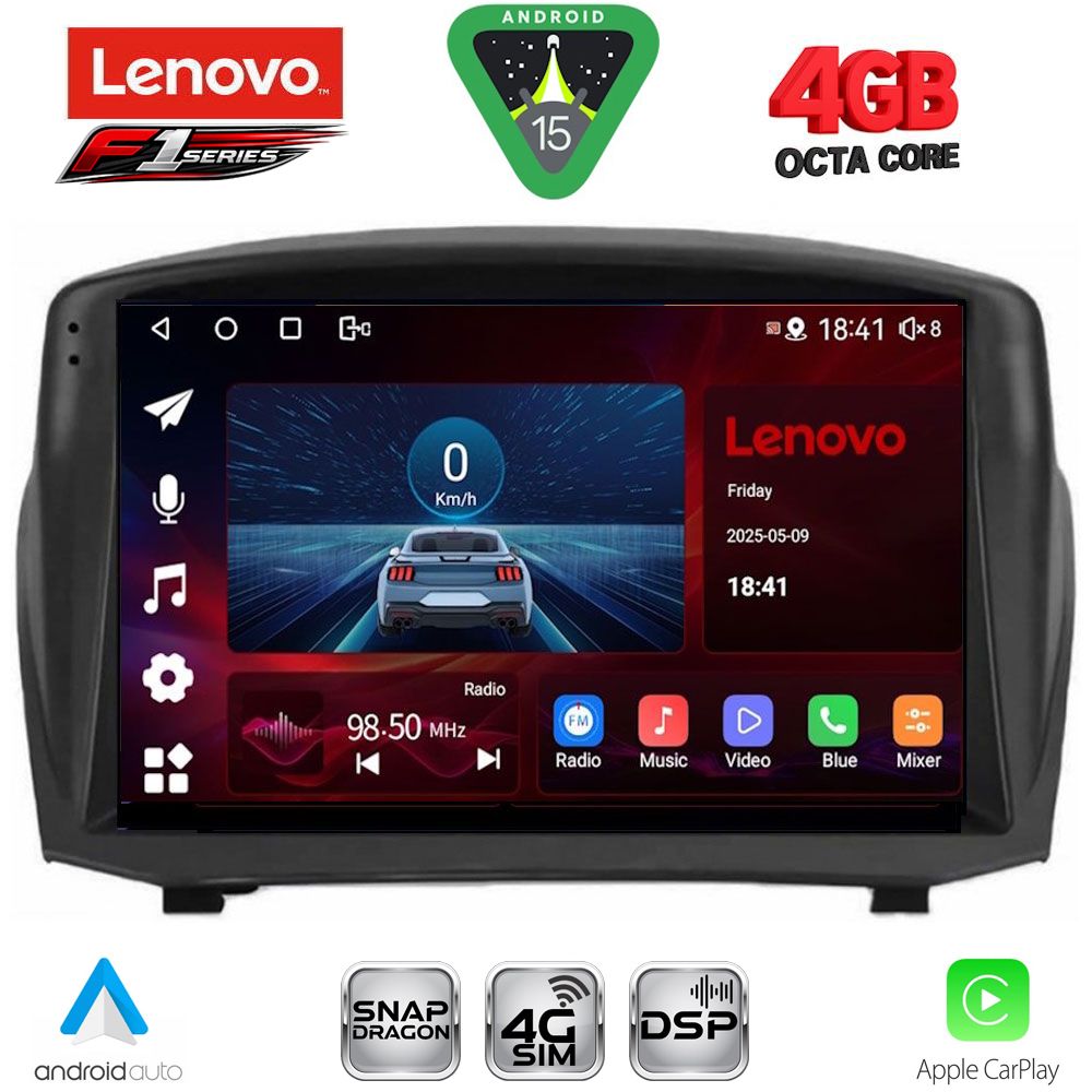 Βλησαρούλης Car Center - LENOVO SSQ 9154B_CPA (9inc) MULTIMEDIA TABLET for FORD FIESTA mod. 2008-2017