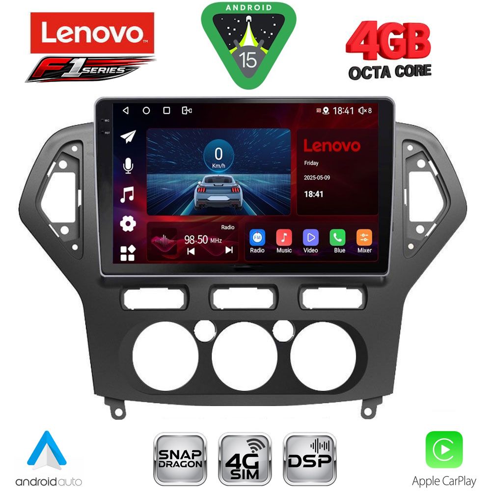 Βλησαρούλης Car Center - LENOVO SSQ 9162_CPA A/C (10inc) MULTIMEDIA TABLET for FORD MONDEO mod. 2007-2011