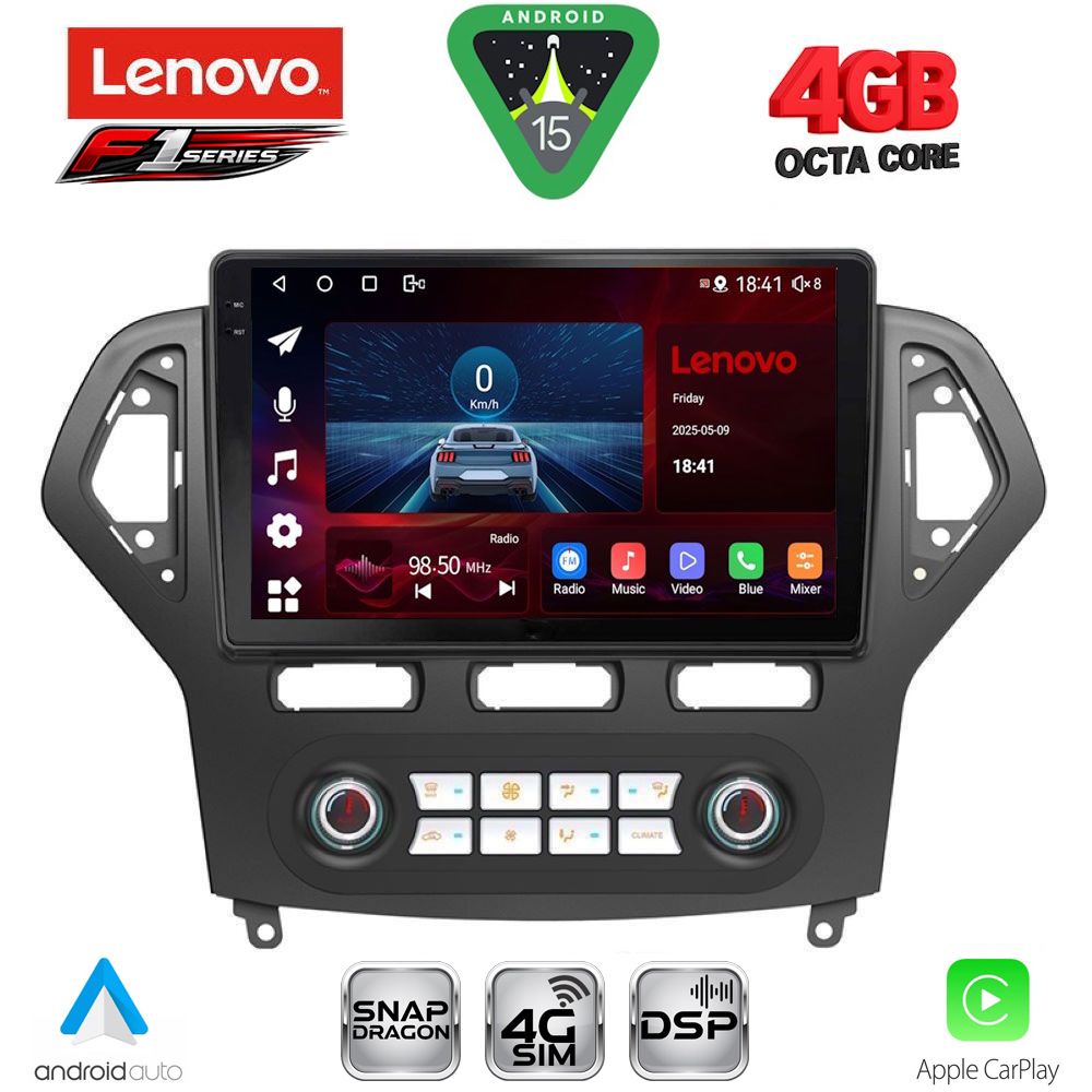 Βλησαρούλης Car Center - LENOVO SSQ 9162_CPA CLIMA (10inc) MULTIMEDIA TABLET for FORD MONDEO mod. 2007-2011