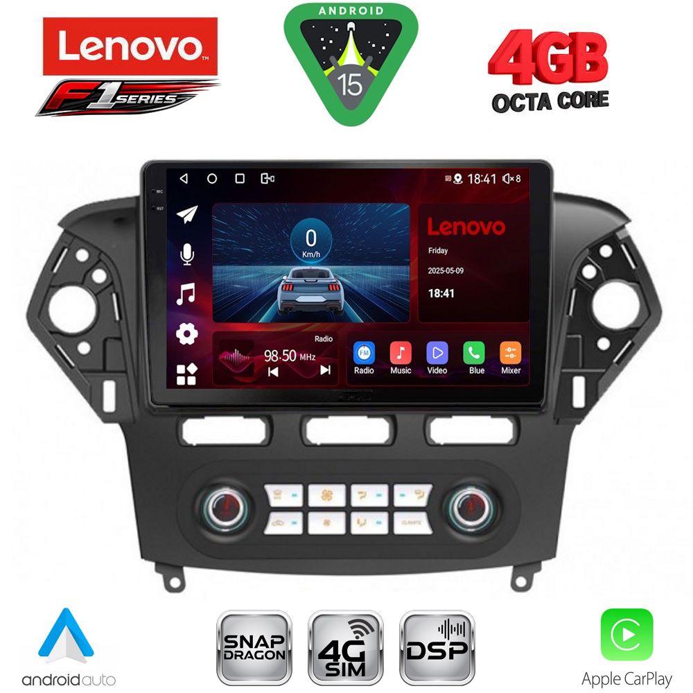 Βλησαρούλης Car Center - LENOVO SSQ 9163_CPA CLIMA (10inc) MULTIMEDIA TABLET for FORD MONDEO mod. 2011-2013