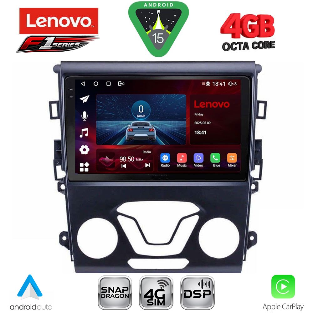 Βλησαρούλης Car Center - LENOVO SSQ 9164_CPA A/C (9inc) MULTIMEDIA TABLET for FORD MONDEO mod. 2014-2023