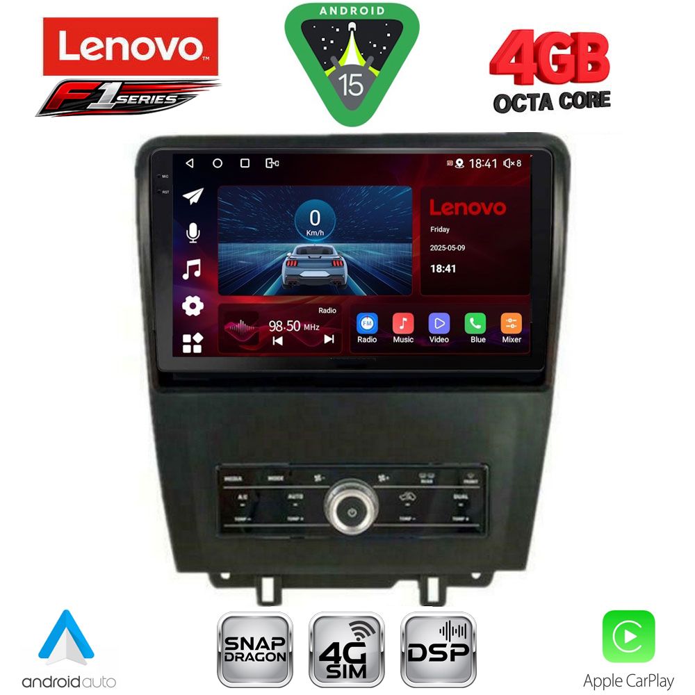 Βλησαρούλης Car Center - LENOVO SSQ 9165_CPA (9inc) MULTIMEDIA TABLET for FORD MUSTANG mod. 2010-2015
