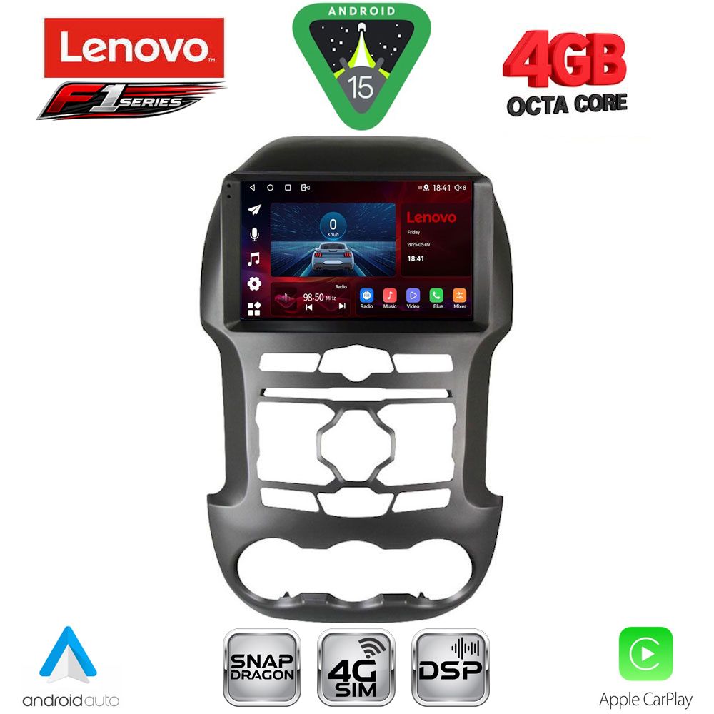 Βλησαρούλης Car Center - LENOVO SSQ 9171S_CPA (9inc) MULTIMEDIA TABLET for FORD RANGER mod. 2011-2015