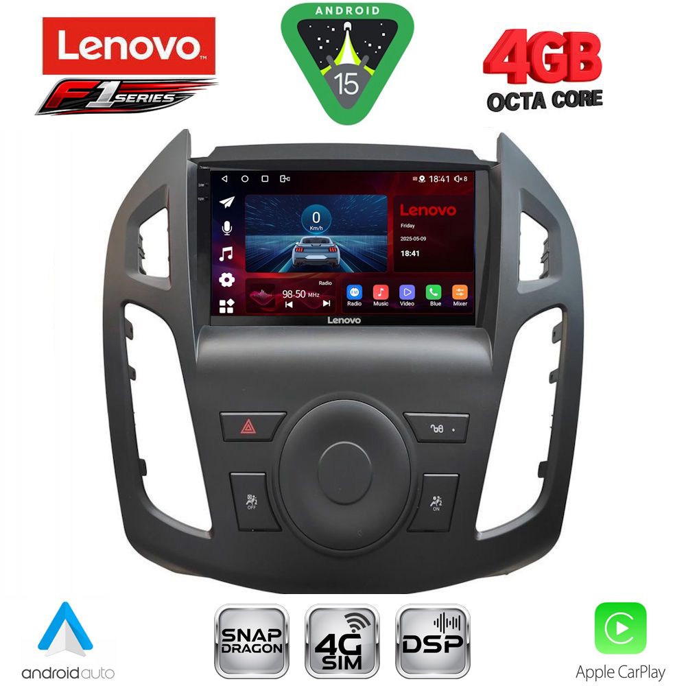 Βλησαρούλης Car Center - LENOVO SSQ 9176_CPA  (9inc) MULTIMEDIA TABLET for FORD TRANSIT CONNECT mod. 2013-2018