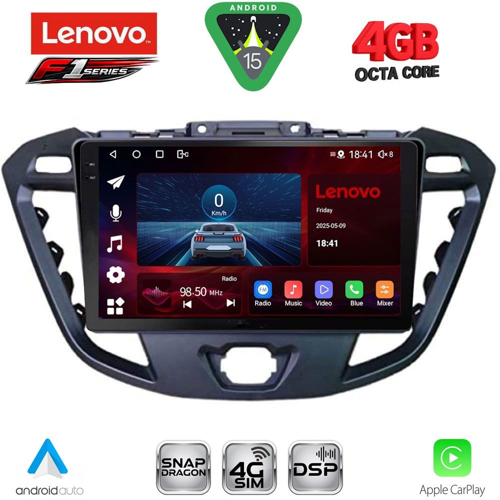 Βλησαρούλης Car Center - LENOVO SSQ 9177_CPA (9inc) MULTIMEDIA TABLET for FORD TRANSIT CUSTOM | TOURNEO CUSTOM mod. 2013-2019