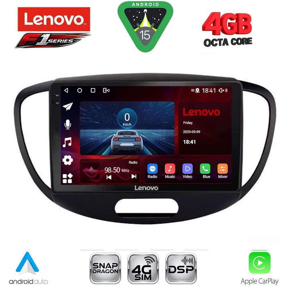 Βλησαρούλης Car Center - LENOVO SSQ 9223_CPA (9inc) MULTIMEDIA TABLET for HYUNDAI i10 mod. 2008-2013