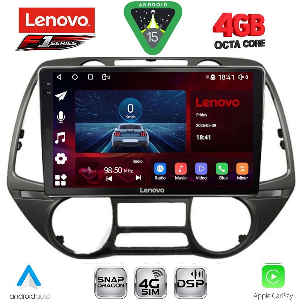 Βλησαρούλης Car Center - LENOVO SSQ 9226_CPA  (9inc) MULTIMEDIA TABLET for HYUNDAI i20 mod. 2008-2013