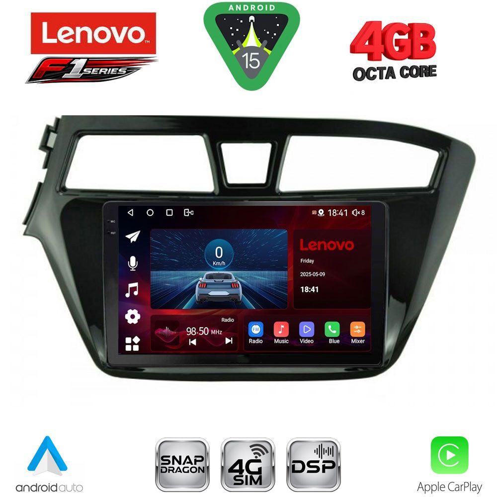 Βλησαρούλης Car Center - LENOVO SSQ 9229_CPA (9inc) MULTIMEDIA TABLET for HYUNDAI i20 mod. 2014-2018
