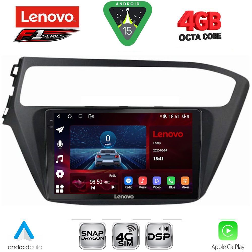 Βλησαρούλης Car Center - LENOVO SSQ 9230_CPA (9inc) MULTIMEDIA TABLET for HYUNDAI i20 mod. 2018-2021