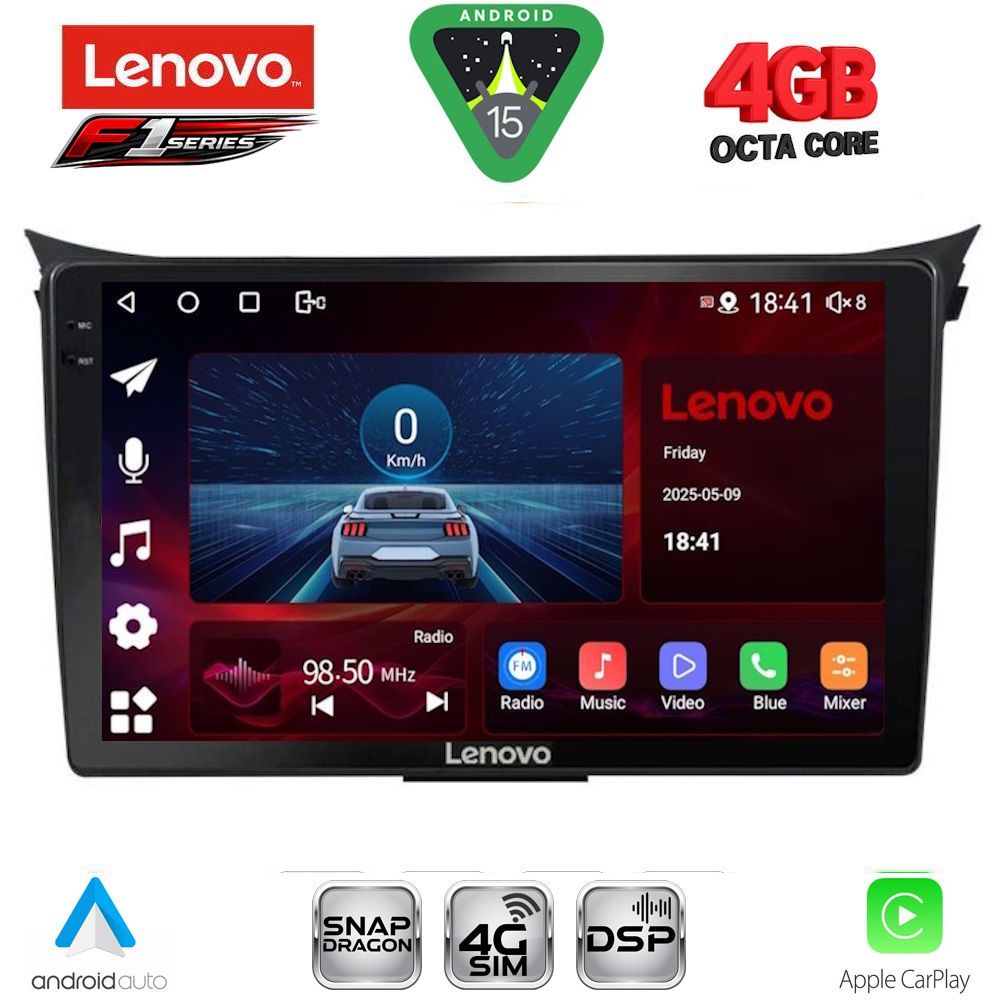 Βλησαρούλης Car Center - LENOVO SSQ 9232_CPA (9inc) MULTIMEDIA TABLET for HYUNDAI i30  mod. 2012-2017