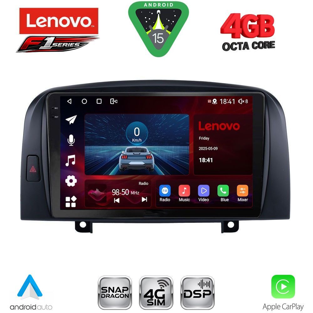 Βλησαρούλης Car Center - LENOVO SSQ 9248_CPA (9inc) MULTIMEDIA TABLET for HYUNDAI SONATA mod. 2006-2009