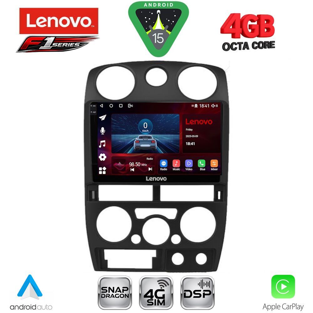 Βλησαρούλης Car Center - LENOVO SSQ 9254BL_CPA (9inc) MULTIMEDIA TABLET for ISUZU D-MAX mod. 2008-2012 (BLACK)