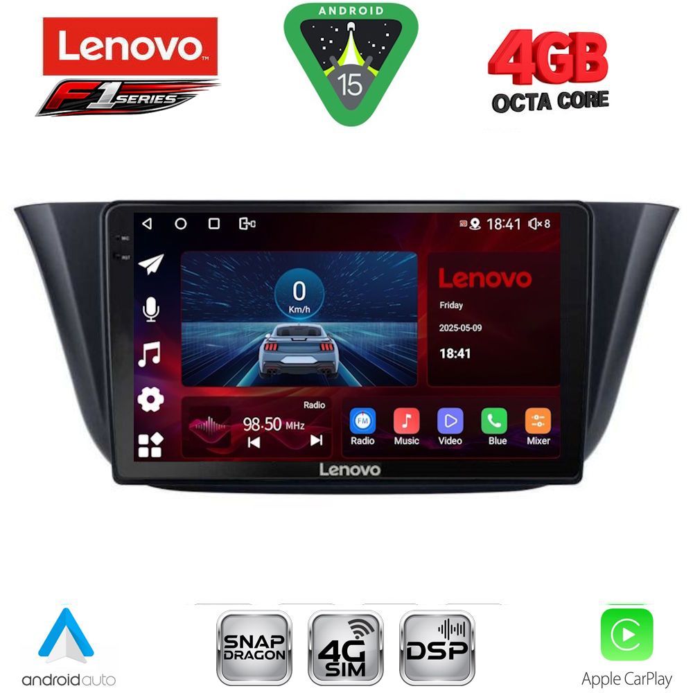 Βλησαρούλης Car Center - LENOVO SSQ 9265_CPA (9inc) MULTIMEDIA TABLET for IVECO DAILY mod. 2014-2026