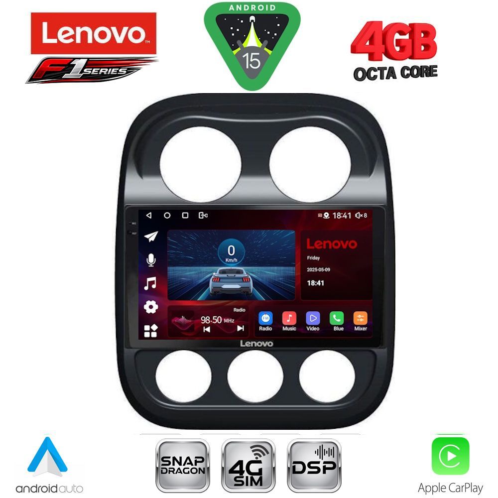 Βλησαρούλης Car Center - LENOVO SSQ 9277_CPA (10inc) MULTIMEDIA TABLET for JEEP COMPASS – PATRIOT mod. 2007-2016