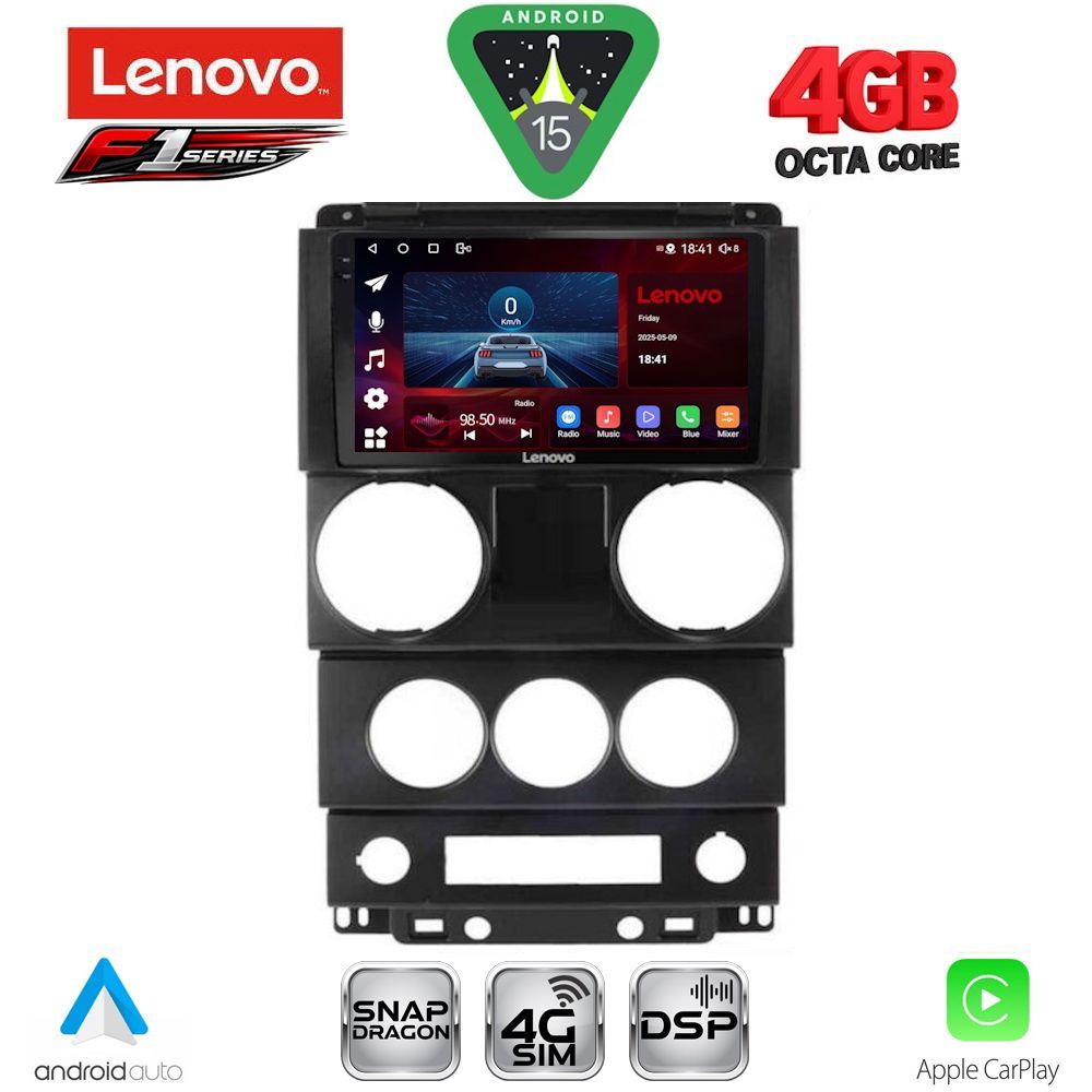 Βλησαρούλης Car Center - LENOVO SSQ 9292_CPA (9inc) MULTIMEDIA TABLET for JEEP WRANGLER  mod. 2006-2011