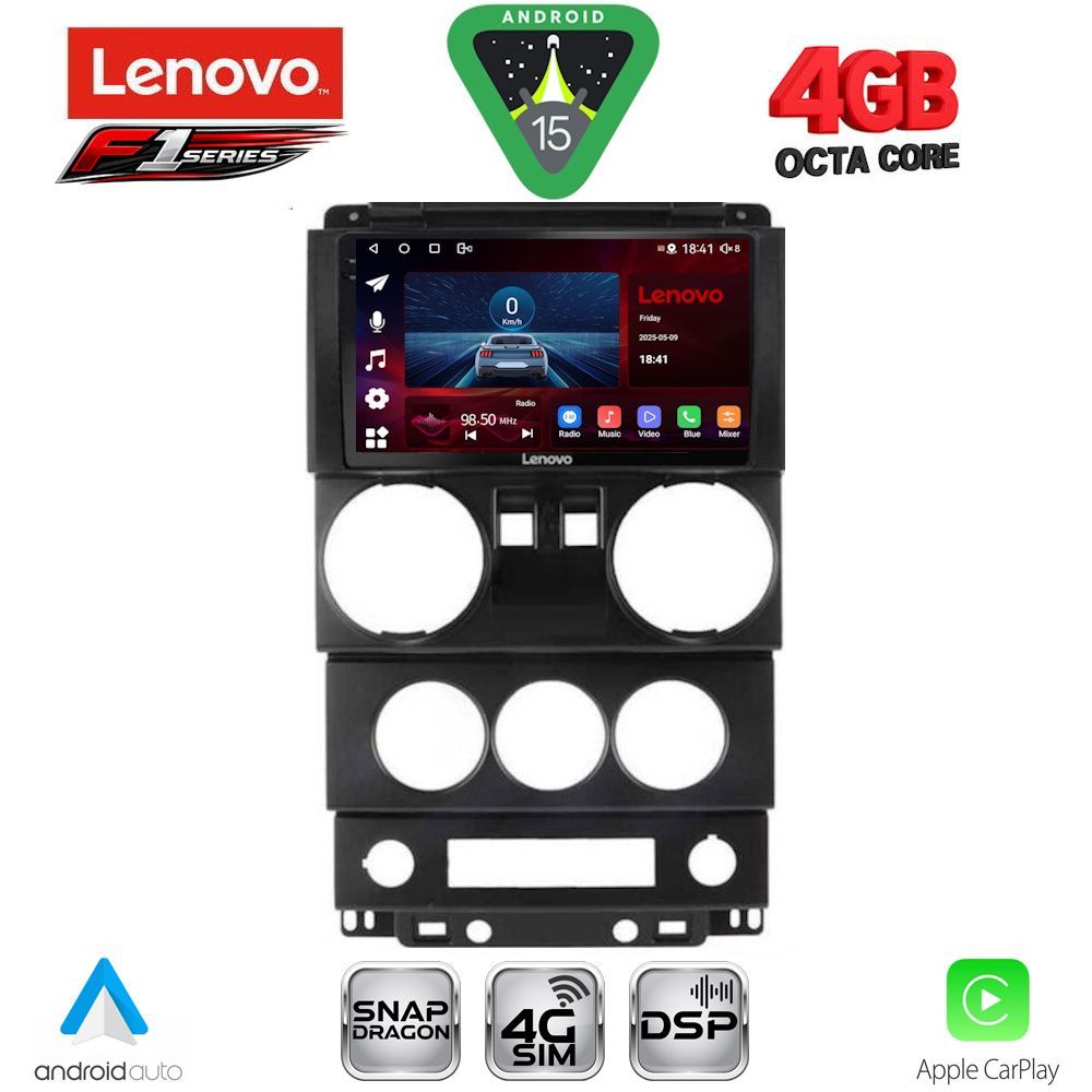 Βλησαρούλης Car Center - LENOVO SSQ 9293_CPA (9inc) MULTIMEDIA TABLET for JEEP WRANGLER  mod. 2006-2011