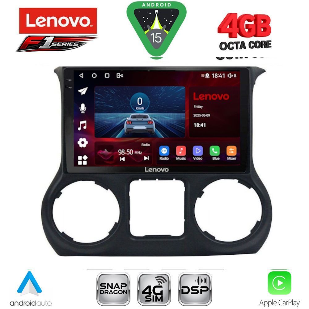 Βλησαρούλης Car Center - LENOVO SSQ 9296_CPA (10inc) MULTIMEDIA TABLET for JEEP WRANGLER  mod. 2014-2017