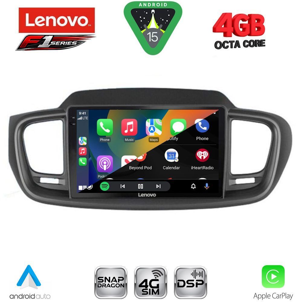 Βλησαρούλης Car Center - LENOVO SSQ 9319_CPA (10inc) MULTIMEDIA TABLET for KIA SORENTO mod. 2014-2020