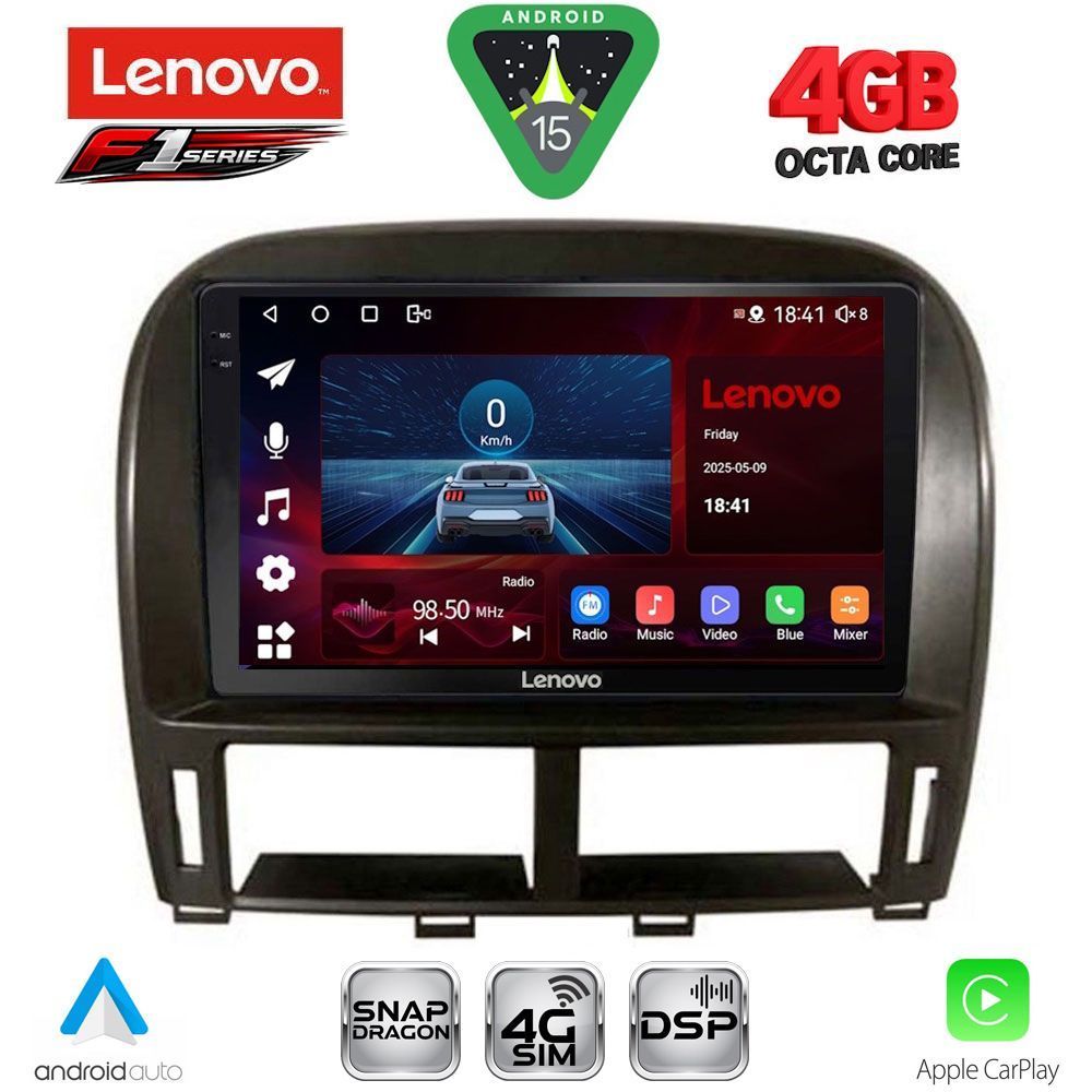 Βλησαρούλης Car Center - LENOVO SSQ 9343_CPA (9inc) MULTIMEDIA TABLET for LEXUS LS 430 – XF 430 mod. 2000-2006