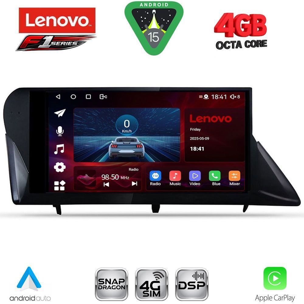 Βλησαρούλης Car Center - LENOVO SSQ 9346_CPA (9inc) MULTIMEDIA TABLET for LEXUS RX mod. 2009-2014