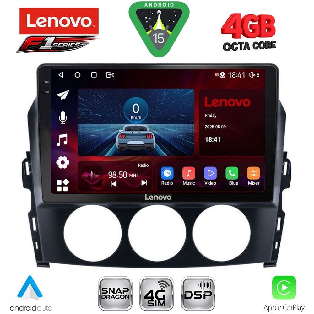 Βλησαρούλης Car Center - LENOVO SSQ 9392_CPA (9inc) MULTIMEDIA TABLET for MAZDA MX5 mod. 2005-2015