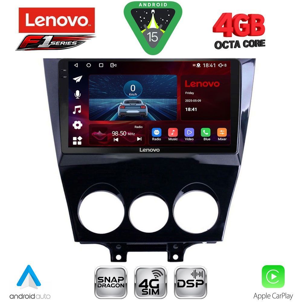 Βλησαρούλης Car Center - LENOVO SSQ 9395_CPA (9inc) MULTIMEDIA TABLET for MAZDA RX8 mod. 2008-2014