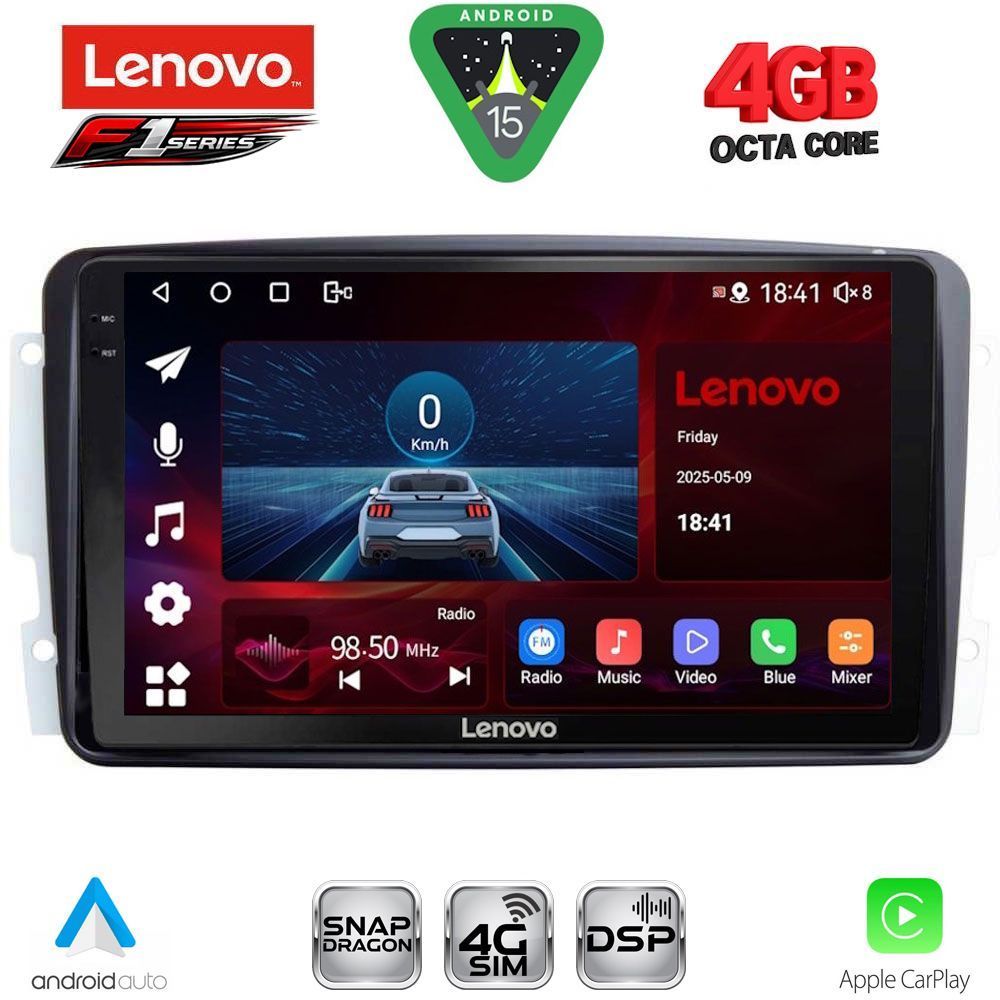 Βλησαρούλης Car Center - LENOVO SSQ 9401_CPA (9inc) MULTIMEDIA TABLET for MERCEDES CLK (W209) mod. 2000-2004