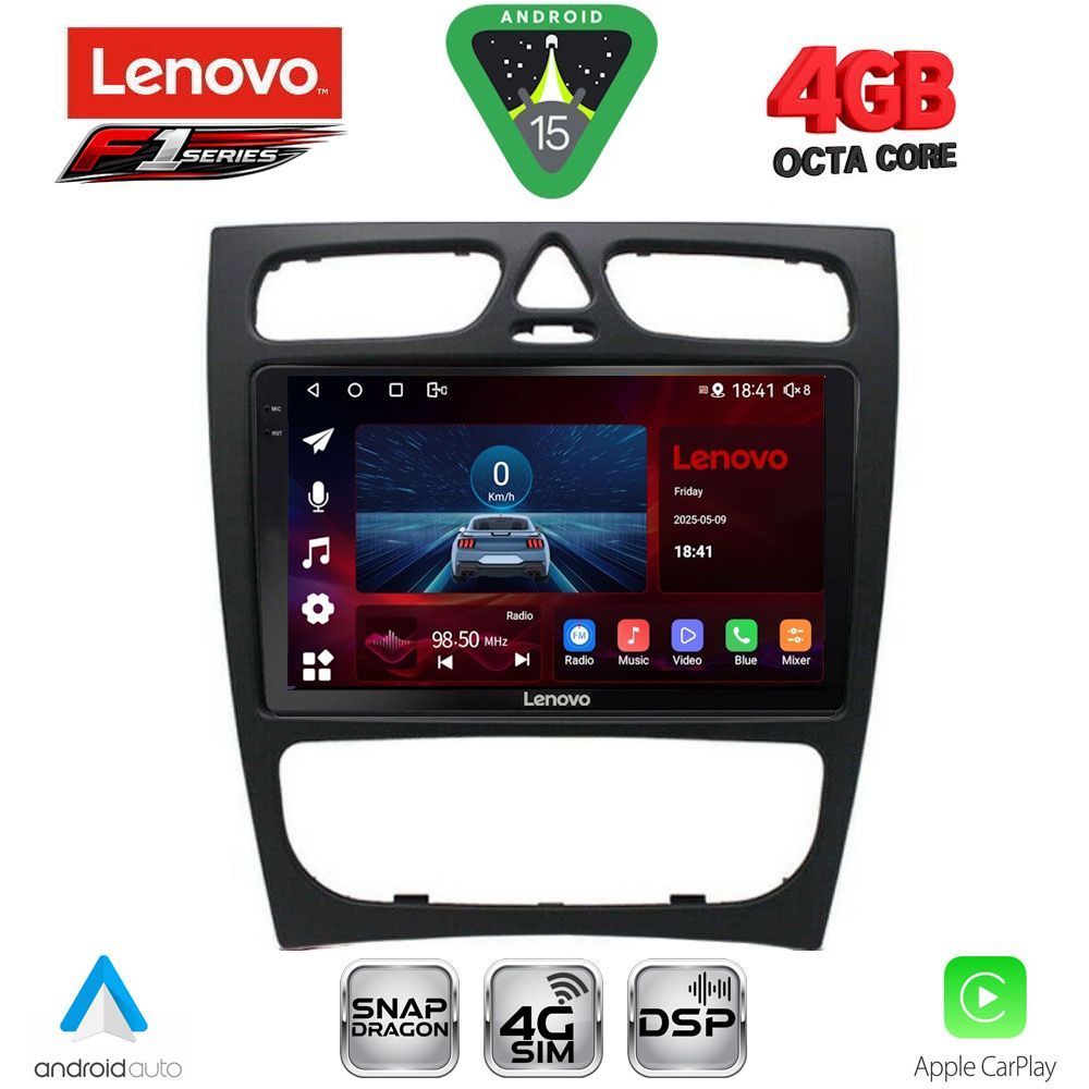 Βλησαρούλης Car Center - LENOVO SSQ 9402_CPA (9inc) MULTIMEDIA TABLET for MERCEDES C (W203) mod. 1999-2004