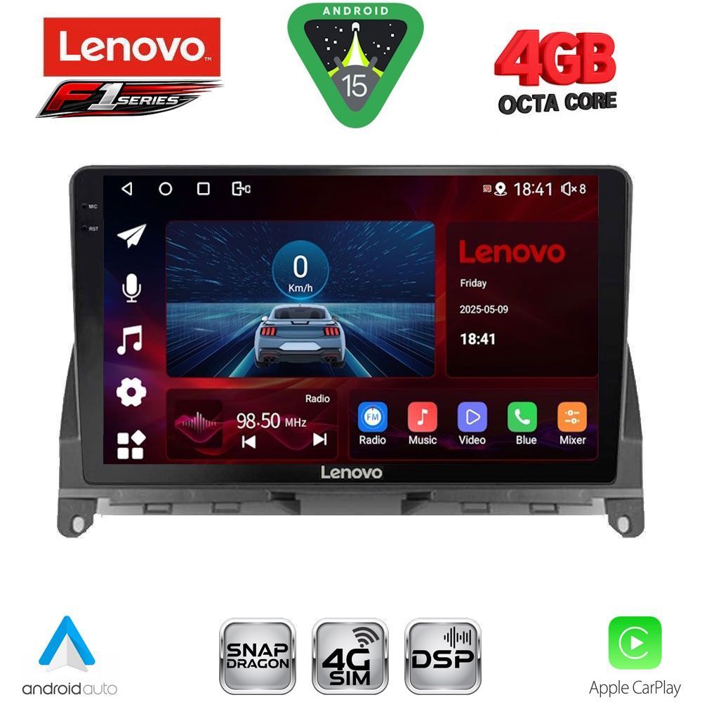 Βλησαρούλης Car Center - LENOVO SSQ 9405_CPA (9inc) MULTIMEDIA TABLET for MERCEDES C (W204) mod. 2007-2011