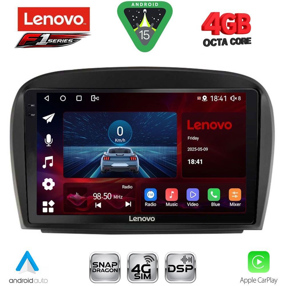 Βλησαρούλης Car Center - LENOVO SSQ 9427_CPA (9inc) MULTIMEDIA TABLET for MERCEDES SL (R230) FACELIFT mod. 2006-2012