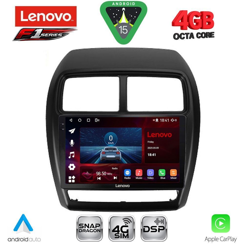 Βλησαρούλης Car Center - LENOVO SSQ 9431_CPA (9inc) MULTIMEDIA TABLET for MITSUBISHI ASX mod. 2020-2023