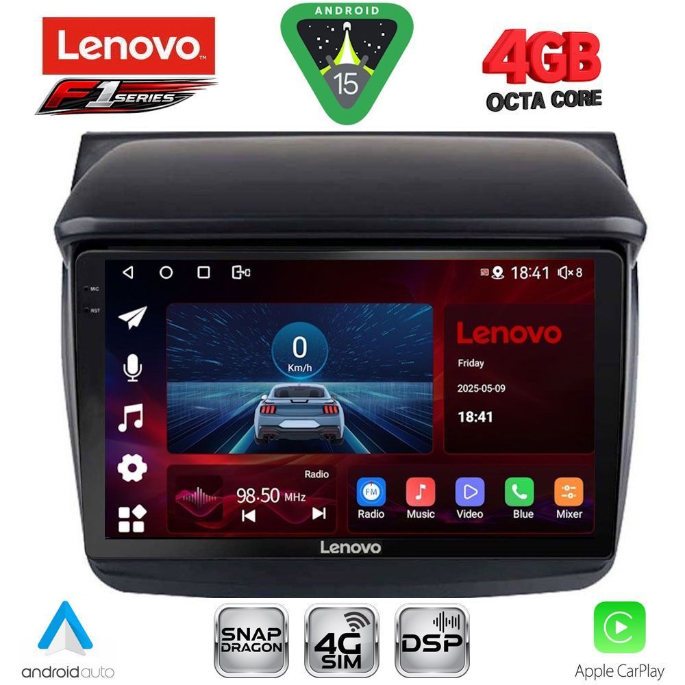 Βλησαρούλης Car Center - LENOVO SSQ 9436_CPA (9inc) MULTIMEDIA TABLET for MITSUBISHI L200 mod. 2006-2015
