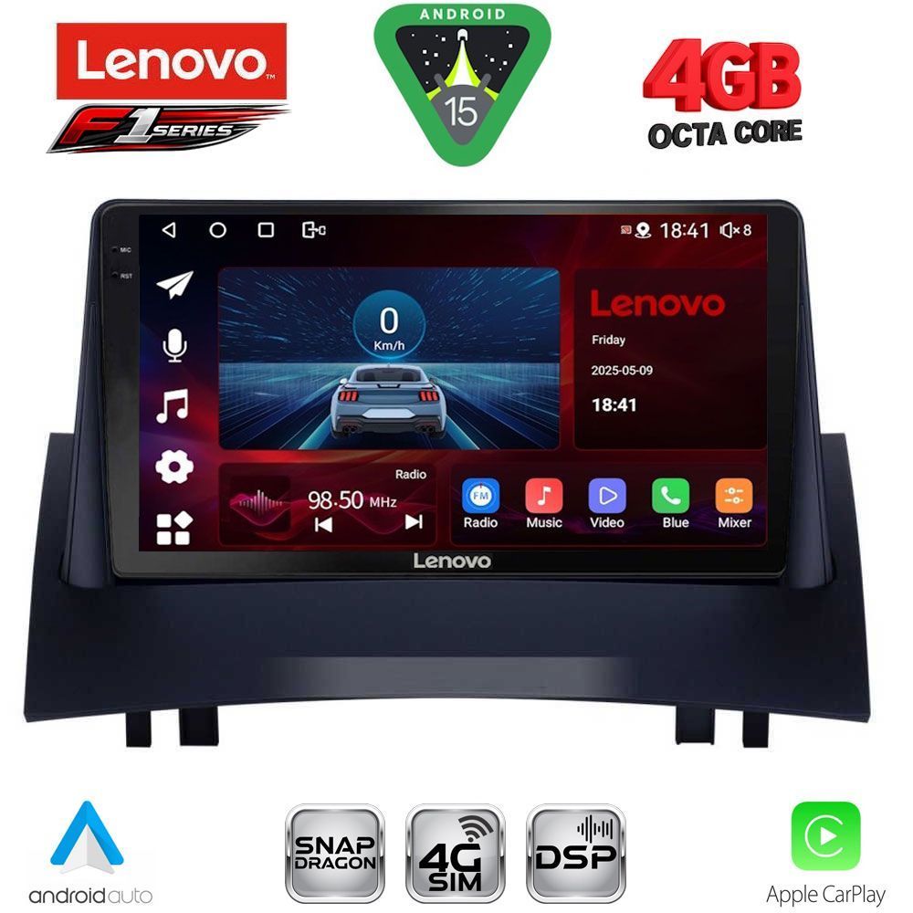 Βλησαρούλης Car Center - LENOVO SSQ 9555_CPA (9inc) MULTIMEDIA TABLET for RENAULT MEGANE 2 mod. 2002-2008