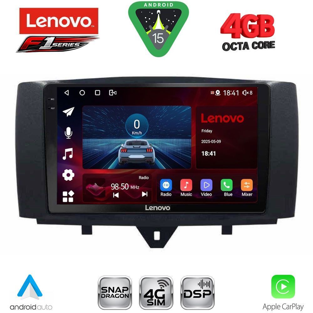 Βλησαρούλης Car Center - LENOVO SSQ 9622_CPA (9inc) MULTIMEDIA TABLET for SMART (451) mod. 2010-2015