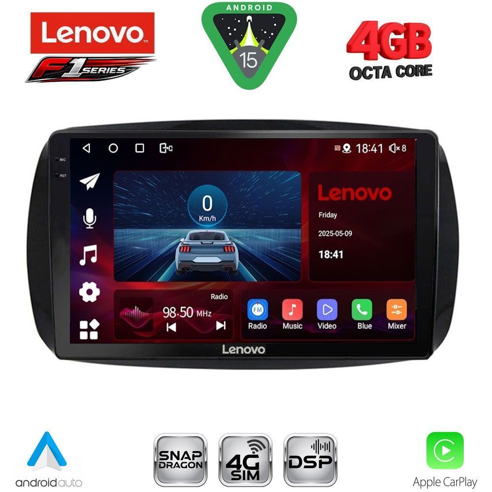 Βλησαρούλης Car Center - LENOVO SSQ 9623_CPA (9inc) MULTIMEDIA TABLET for SMART mod. 2016-2024