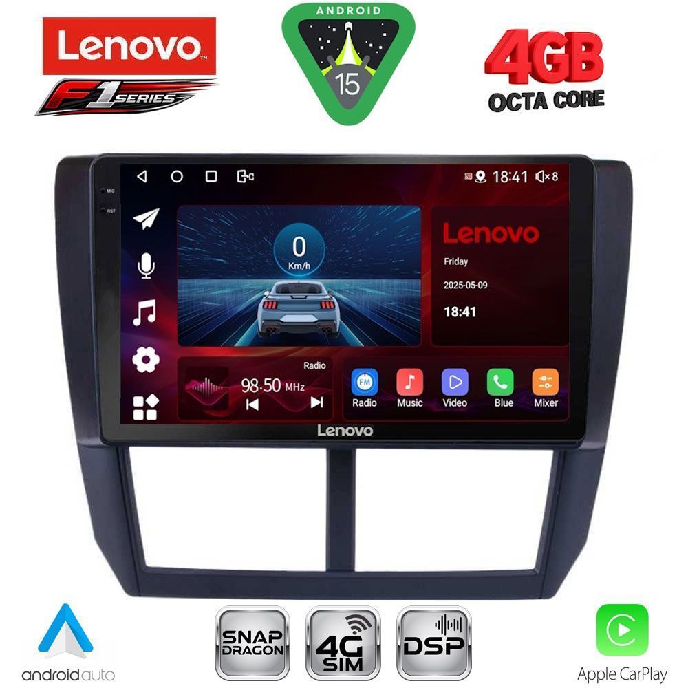 Βλησαρούλης Car Center - LENOVO SSQ 9662_CPA (9inc) MULTIMEDIA TABLET for SUBARU FORESTER - IMPREZA - XV mod. 2008-2013
