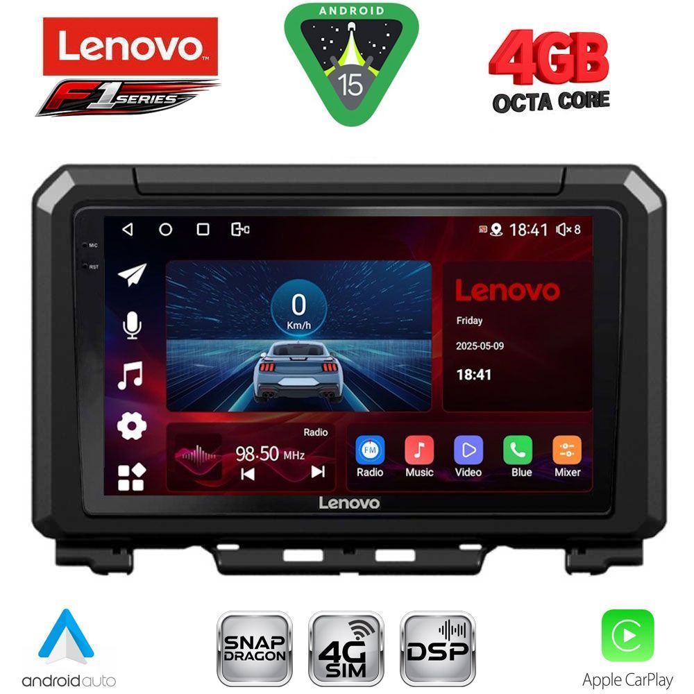 Βλησαρούλης Car Center - LENOVO SSQ 9679_CPA (9inc) MULTIMEDIA TABLET for SUZUKI JIMNY mod. 2017-2026