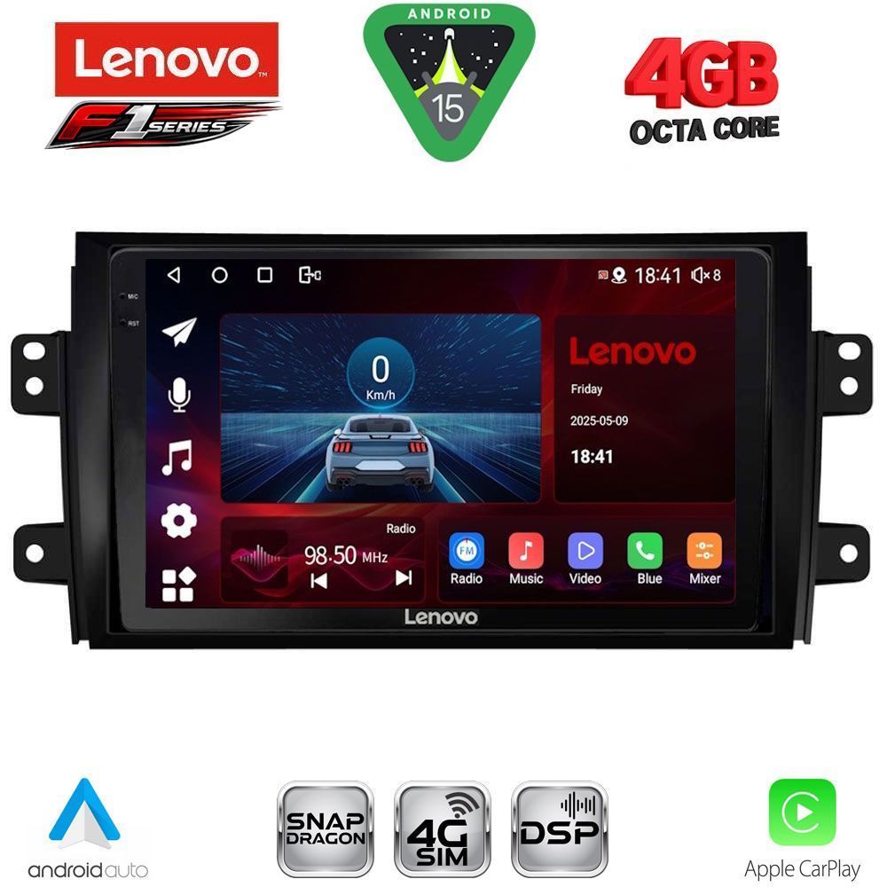 Βλησαρούλης Car Center - LENOVO SSQ 9688_CPA (9inc) MULTIMEDIA TABLET for FIAT SEDICI – SUZUKI SX4 mod. 2005-2013