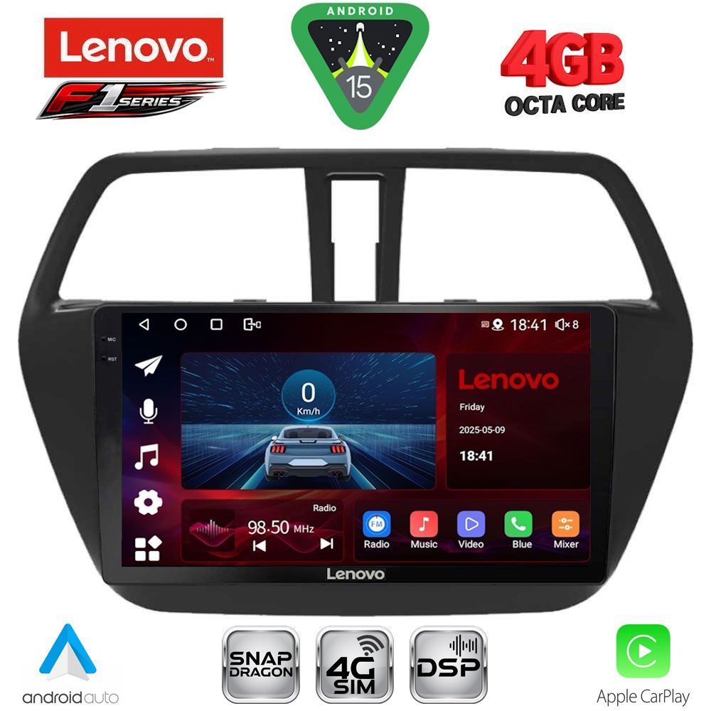 Βλησαρούλης Car Center - LENOVO SSQ 9689_CPA (9inc) MULTIMEDIA TABLET for SUZUKI SX4 S-CROSS mod. 2014-2021